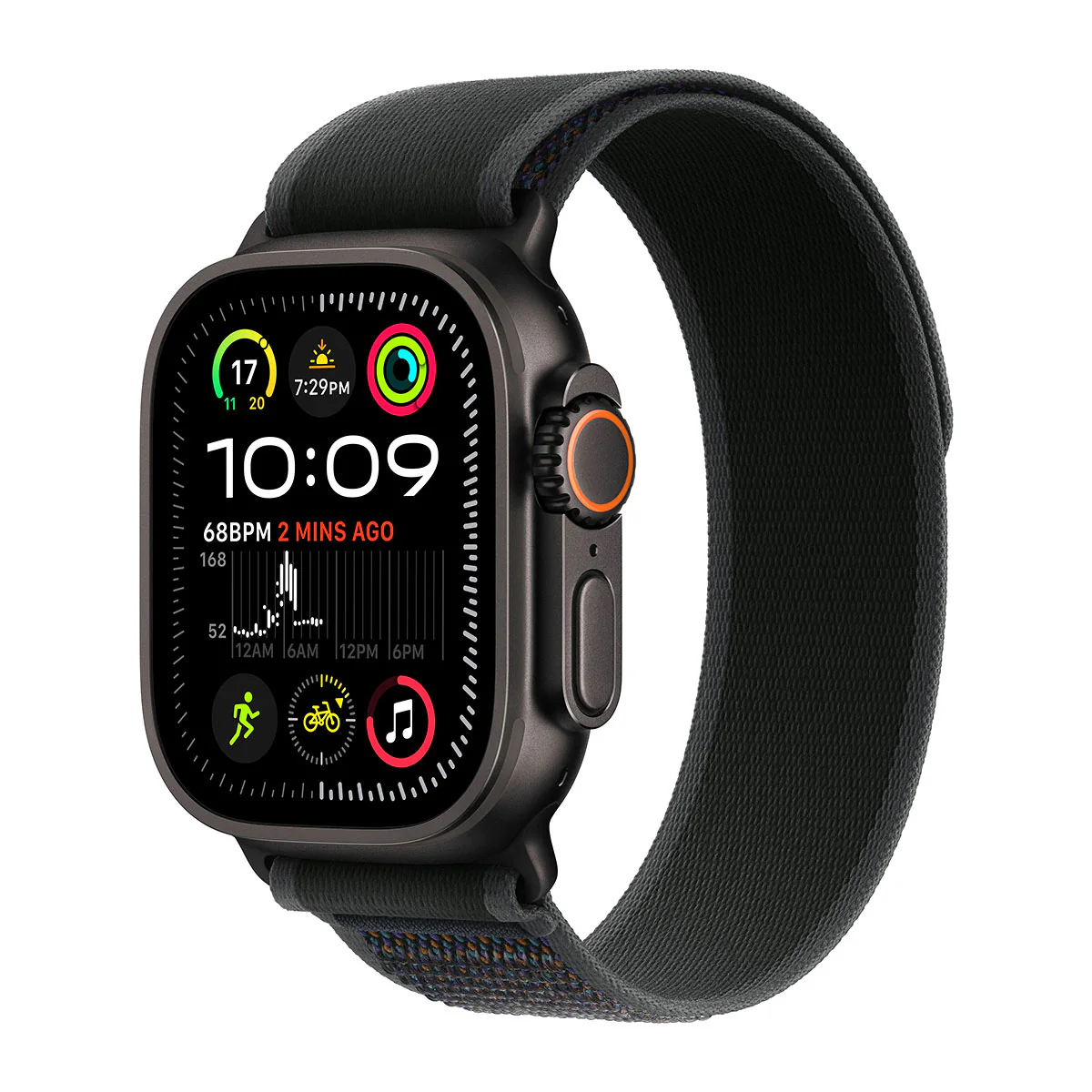 Apple Watch Ultra 2 GPS + Cellular / 49mm / Black Titanium / Black Trail Loop (M/L) / MX4V3VC/A (2024) - Open Box (1 Year Warranty)
