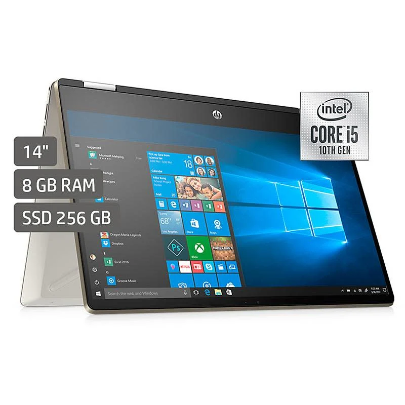 HP Pavilion X360 Convertible 14-DH1010LA / Intel Core i5-10210U /  8GB Memory / 256GB  SSD / 14.-in  / Intel UHD Graphics / Win 10